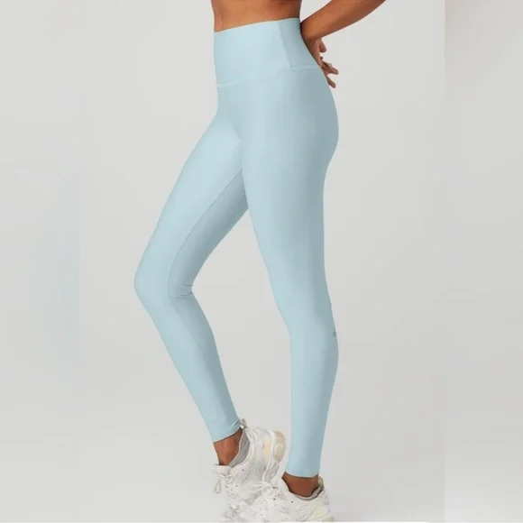 Alo Yoga Chalk Blue Air Lift Leggings - Picture 2 of 14